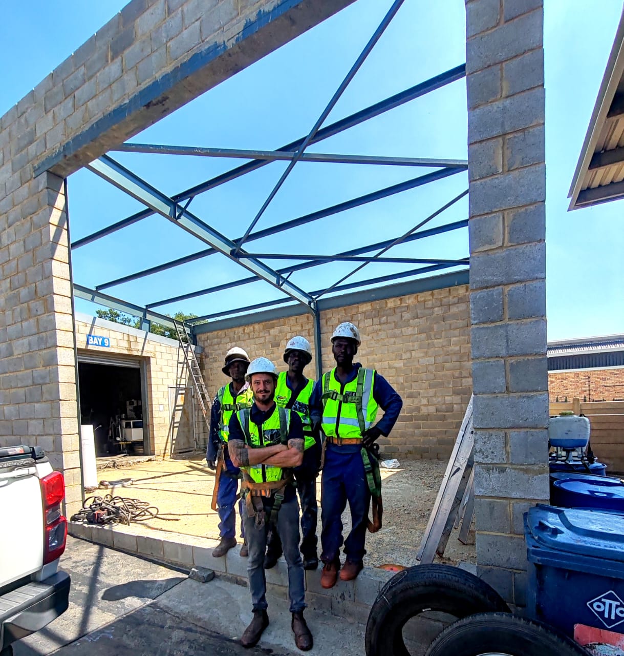 Roof Surgeon team on site in safety gear